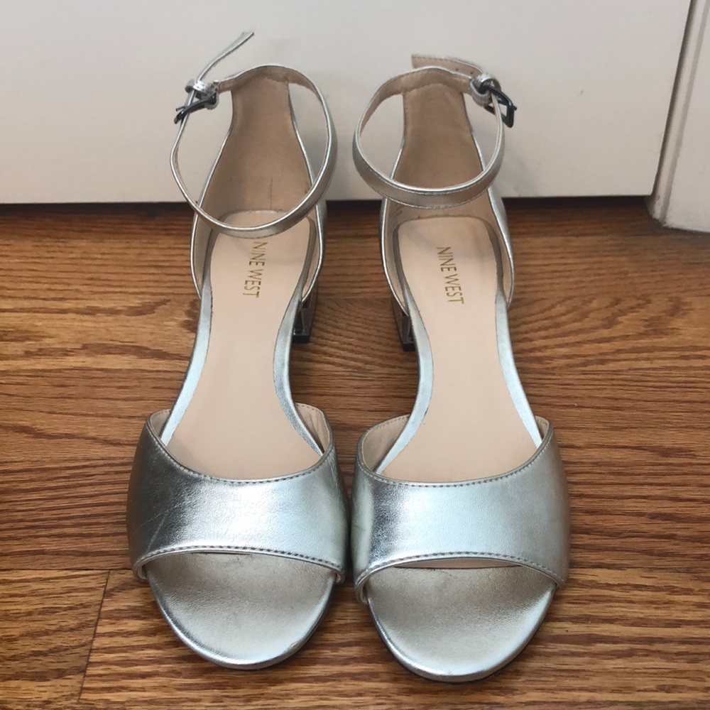 Nine West clear block-heel shoes